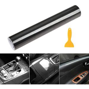 Smartphone CompraFun 6D Vinyle Adhesif de Voiture Meubles Ordinateur Moto Covering Voiture DIY Décoration pour Auto Fibre de Carbone de Film Autocollant Adhésif 30 x 300cm avec Outils 