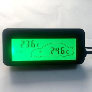 MESURE THERMIQUE vert - Thermomètre numérique LCD pour voiture, 12V