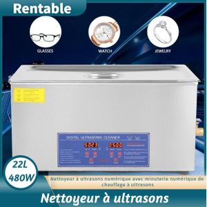 22L Nettoyeur Ultrason Acier inoxydable chauffage Industrie w / Minuteur  JPS-80A en france - matérieldentaire.fr