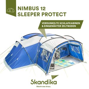 TENTE DE CAMPING Skandika Nimbus 12 Sleeper Protect- Tente familial
