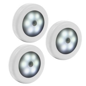 Lampes LED /à D/étecteur Aliment/é par Batterie Lampe LED avec D/étecteur pour Escalier DOOK Armoires 6 Pack Facilit/é dinstallation Blanc Chaud Placards Lampe Automatique sans Piles