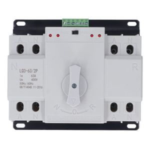 BATTERIE D'ALARME Interrupteur de transfert automatique YWEI LQ3-63 2P - Protection de Circuit - Blanc