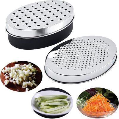 Râpe 4 Côtés En Acier Inoxydable 304 - Pour Fromage, Légumes, Fruits - Hauteur 9,2 Cm - Poignée Ergonomique
