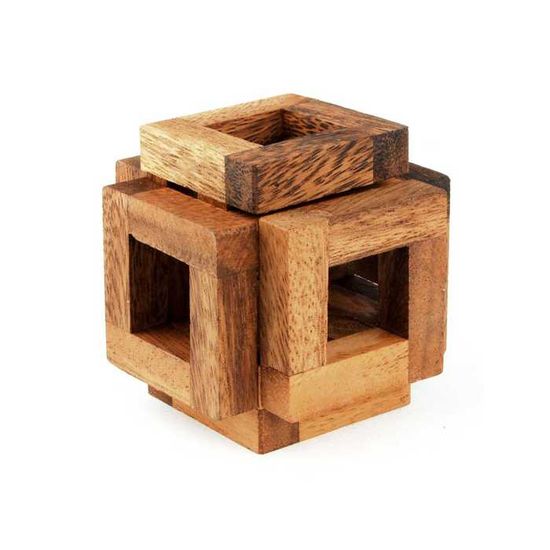 Logica Mysterium Casse-tête 3D En Bois Teck – Série Leonardo Da Vinci – Difficulté 5/6