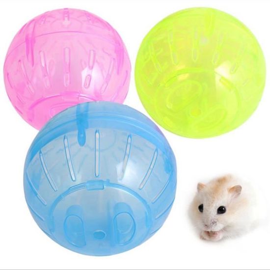 Boule de Hamster en plastique Transparent, de couleur aléatoire, en sécurité, robuste, jouet pour peti 1PCS Random Color -UO2892