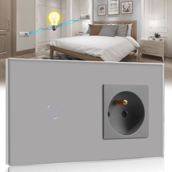 Chargeur prise 16A avec port USB Bewatt gris Chargeur prise 16A avec port USB Bewatt gris