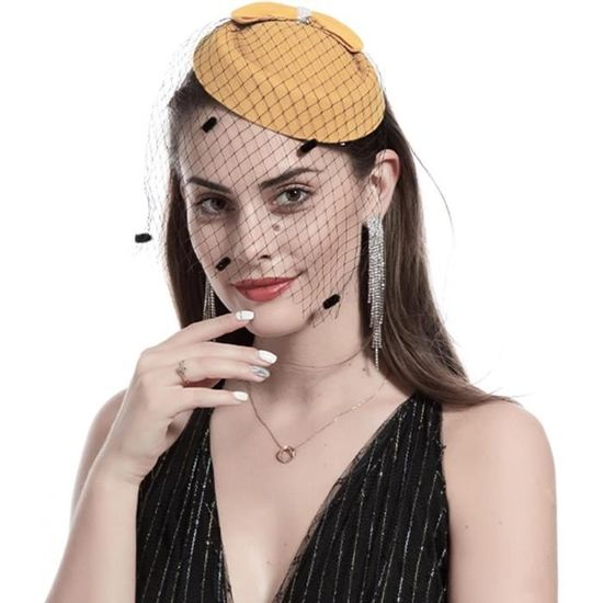 Belle Mini Pince À Cheveau En Forme De Chapeau Femme Accessoire Pour Chaque Boum Noeud Barrette Noir