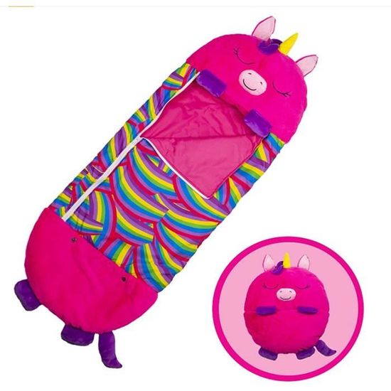 HOSIMA Sac De Couchage Enfant – Imprimé Chats, 80x230 Cm, Température 5°C à 25°C, Léger, Imperméable, Pour Camping Et Maison