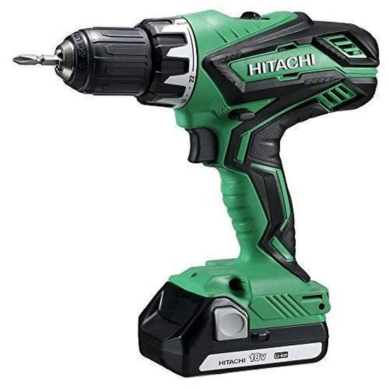 Hitachi Foreuse HITACHI - DS18DJL LC Perceuse visseuse 2 x 18 V 1,5 Ah Vert 93256446 ...