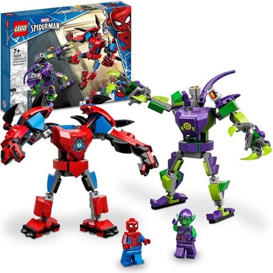 LEGO® Marvel 76219 Spider-Man et le Bouffon Vert, Le Combat des Robots, Jouet de Construction pour Enfants de 7 Ans et Plus