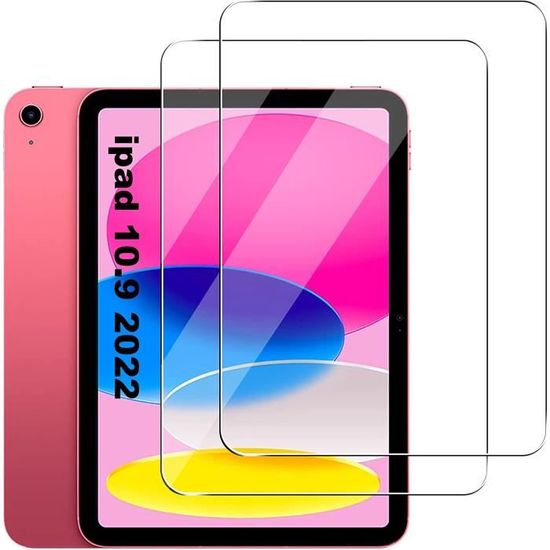 Protection écran Verre Mat Effet Papier Pour IPad 10 (10.9 Pouces, 2022) - Lot De 2 - Compatible Apple Pencil, Anti-reflet, 9H