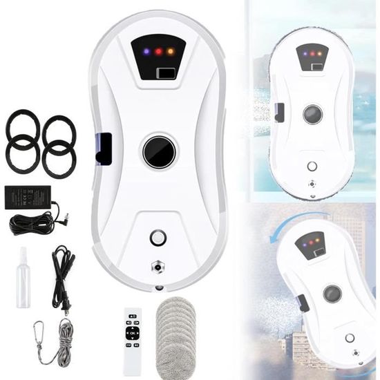 Robot Lave-vitre Intelligent - 6 Buses, 6000Pa, Contrôle Par App, Pour Vitres Et Carrelage