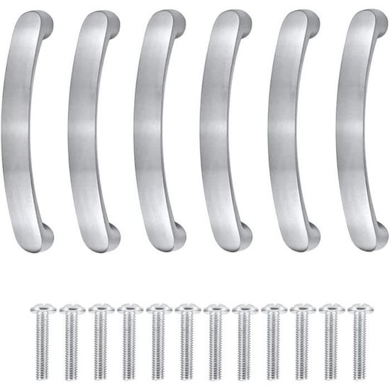 Lot De 15 Poignées De Placard Goldenwarm – Entraxe 96 Mm, Acier Inoxydable Noir, Modern Style