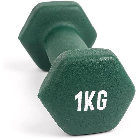 Haltère Hexagonal 2,5 Kg Avec Revêtement Caoutchouc – Poignée Acier Moleté – Forme Anti-roulis – Pour Home Gym, Musculation