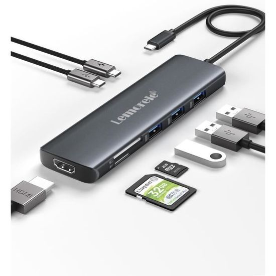 Chargeur USB 40w - 8 ports - Hub de charge USB avec détection intelligente  - Station de charge USB multi-ports pour smartphones, tablettes et autres  appareils Qyroadwol