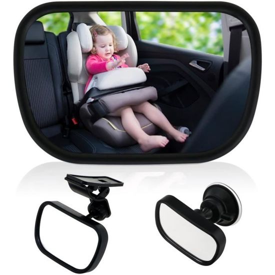 Miroir Auto Bebe Retroviseur 2 En 1 Retroviseur De Surveillance Reglable Avec Ventouse Et Clip Miroir De Voiture Cdiscount Puericulture Eveil Bebe