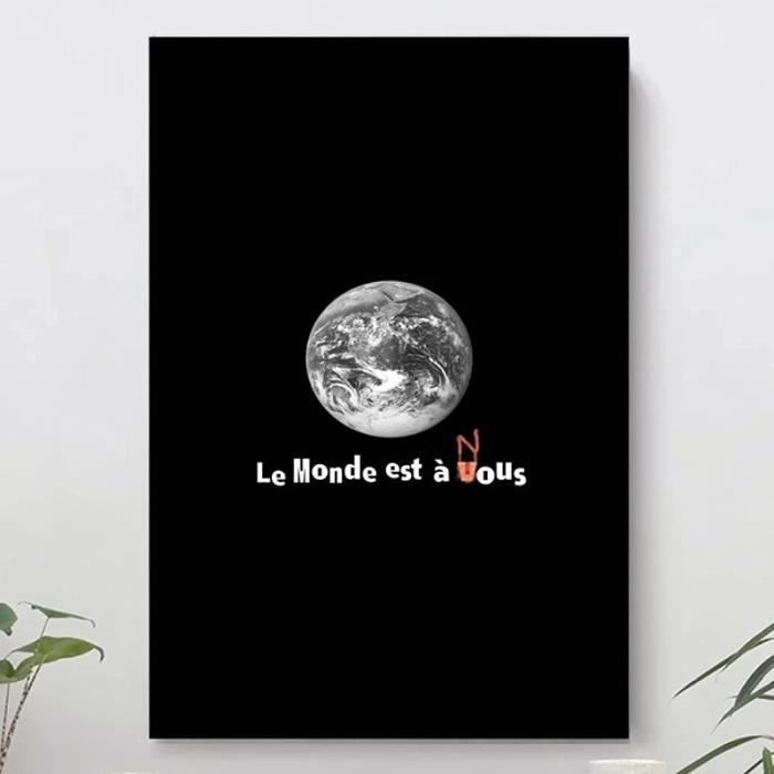 Le Monde Est A Nous La Haine Affiche Maison Mur Art Toile Photo Impression Bureau À Domicile