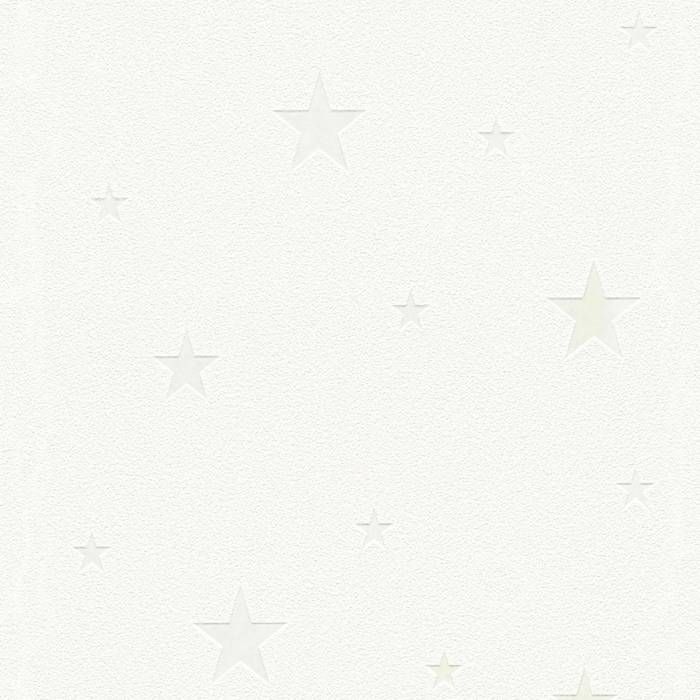 Glow in the Dark Stars Wallpaper White - AS création 32440-1
