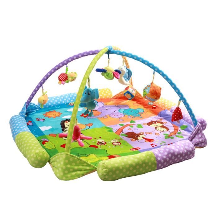ANIMALS Tapis d'éveil éducatif Fonction parc Contient 9 jouets