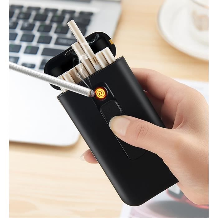 Étui à cigarettes de chargement USB, étui en plastique, ultra-fin