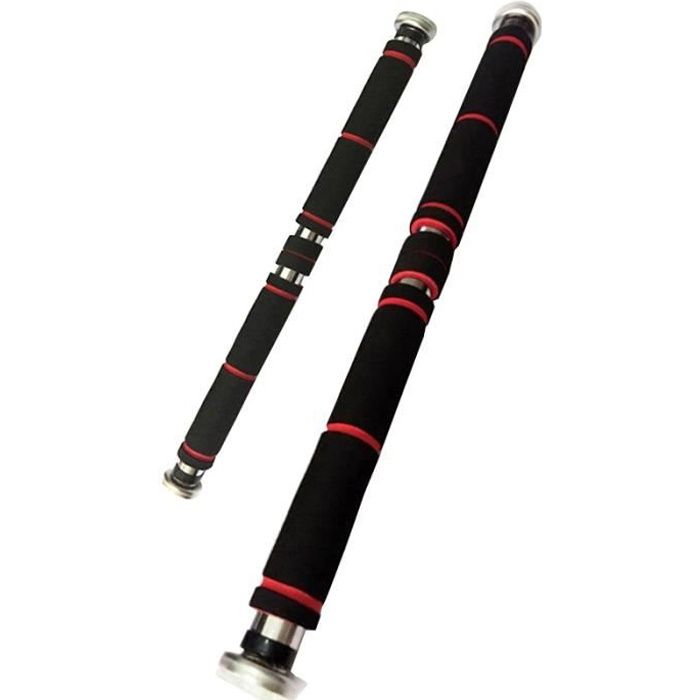 80-130cm|barre horizontale poignée murale intérieure équipement de fitness à domicile sport barre horizontale|noir et rouge