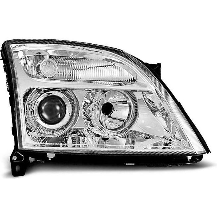 Paire de feux phares Opel Vectra C 02-05 angel eyes chrome