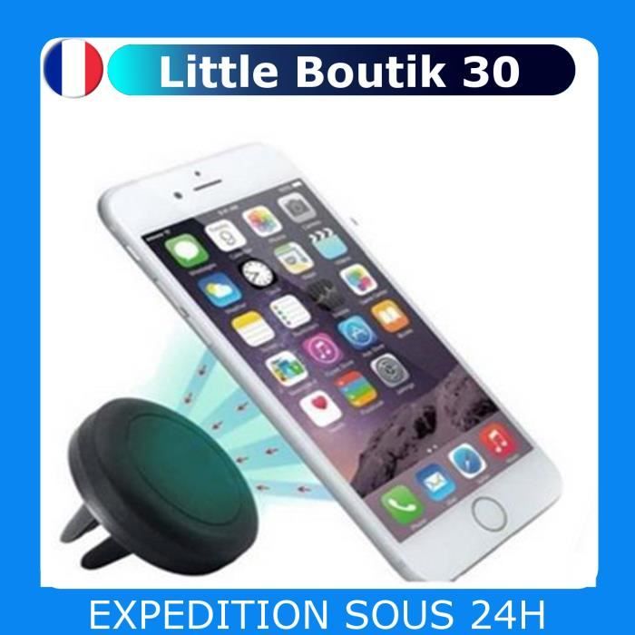 Support Voiture Aimanté Noir pour Smartphone au Choix