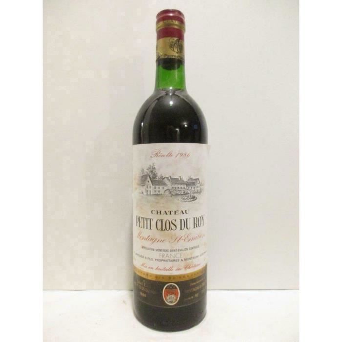 montagne saint-émilion château petit clos du roy rouge 1986 - bordeaux