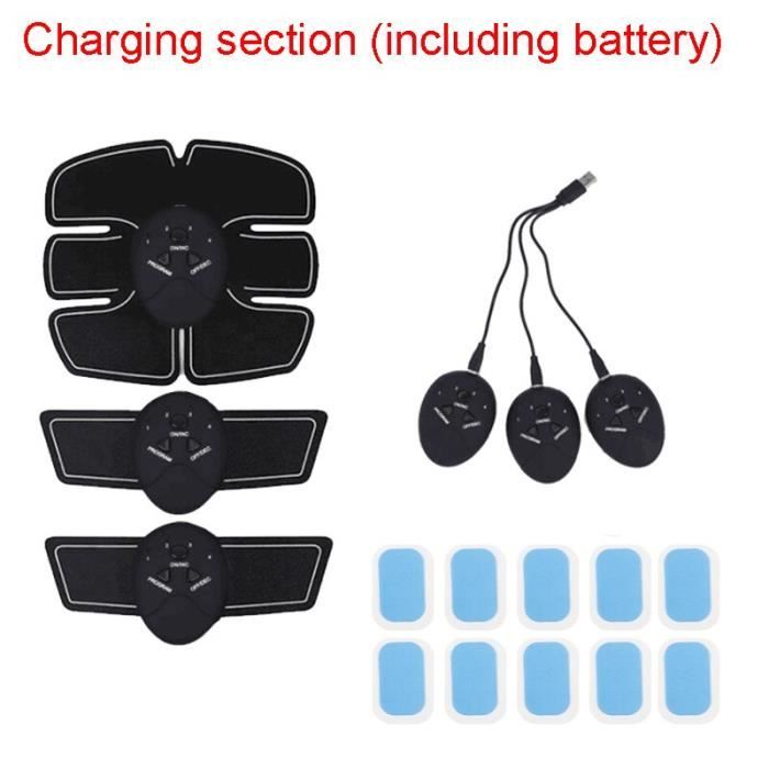 Stimulateur musculaire sans fil Rechargeable Fitness intelligent EMS formateur gymnase bras abdominaux e - Modèle: D - HSJSZHA01365