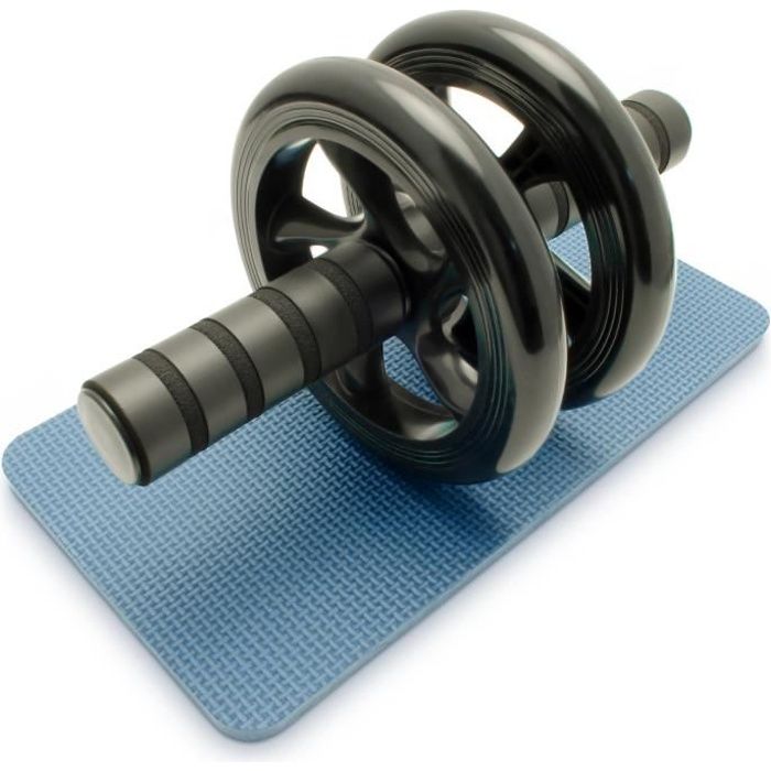 CampTeck Roue Abdominale Ab Wheel Roller avec Tapis pour Fitness Gym Musculation Exercice