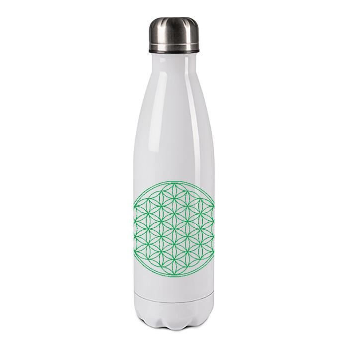 Bouteille Thermos en inox fleur de vie - by Cbkrea