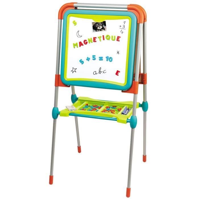 Tableaux Smoby - 410103 - Tableau des Grands - Ardoise Double Face - Magnétique-Craie - 80 Accessoires Inclus - Mixte 1696