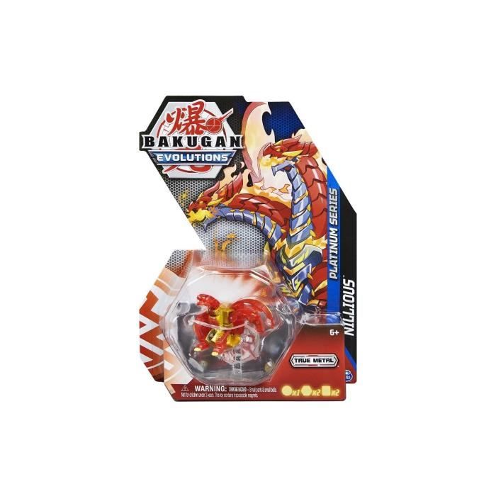 Coffret Bakugan Pack Evolutions Nillious Boule Rouge Transparente Figurine Platinum Serie 4 Set Jouet Garcon 1 Carte Animaux