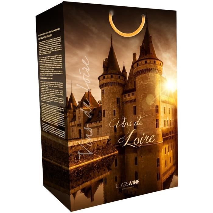 CLASSWINE Pochette pour 2 bouteilles vin de Loire Sully