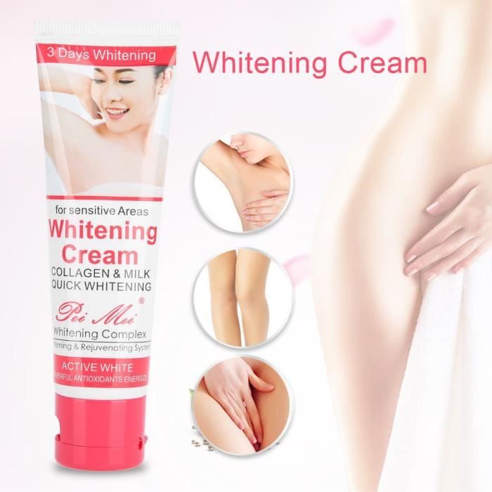 50ml Crème Éclaircissante Peau Lait de Blanchiment Hydratant Soin du Corps Anti-Âge pour Acné Aisselles Genou Bikini