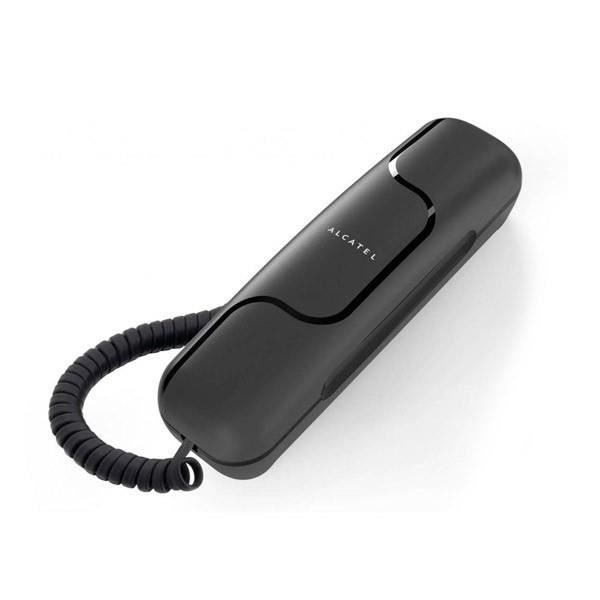 Téléphone fixe noir à fil - Téléphone filaire design