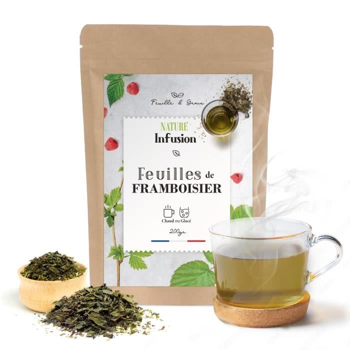 Feuilles de Framboisier pour infusion - Produit idéal pour grossesse, accouchement, allaitement, regles douloureuses- 200 g