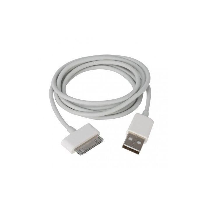 CABLE BLANC CHARGEUR USB IPHONE 3 4 4S Blanc
