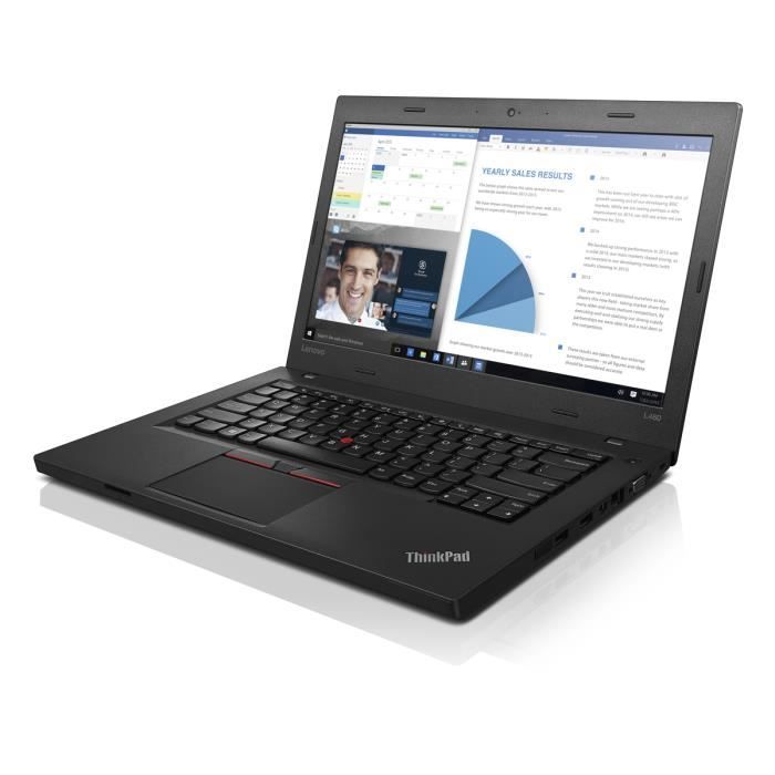 Lenovo ThinkPad L460, Intel® Core™ i5 de 6eme génération, 2,4 GHz, 35,6 cm (14-), 8 Go, 256 Go, Windows 10 Pro