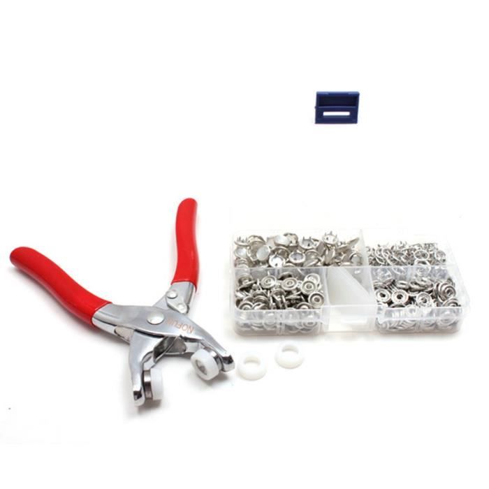 NEUFU 405pcs Bouton Pression Métal DIY 9,5 mm Bouton Pression Type A