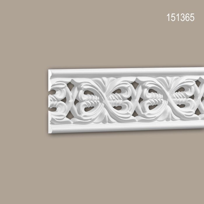 Cimaise 151365 Profhome Moulure décorative Moulure frise style Rococo-Baroque blanc 2 m.