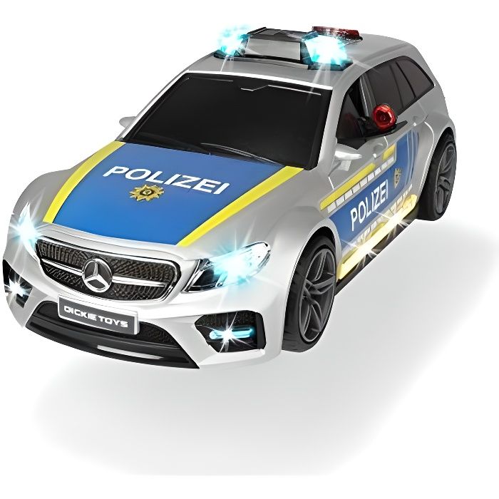 Dickie Toys 203716018 Voiture de Police Mercedes-AMG E43 Moteur Hayon de Voiture pour Jouet avec système sonore et Piles incluses Ar
