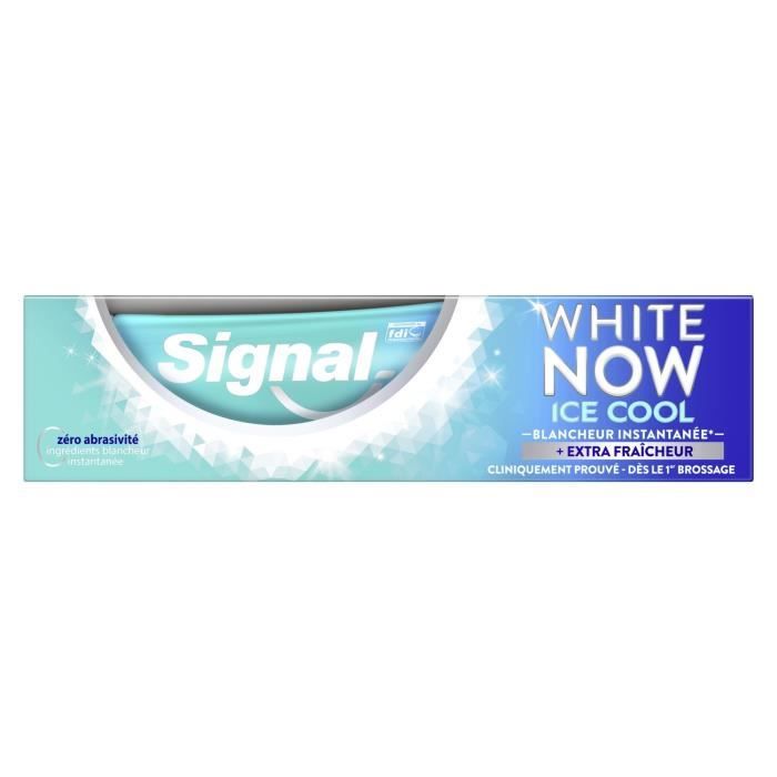 LOT DE 5 - Dentifrice white now ice cool SIGNAL - le tube de 75 ml