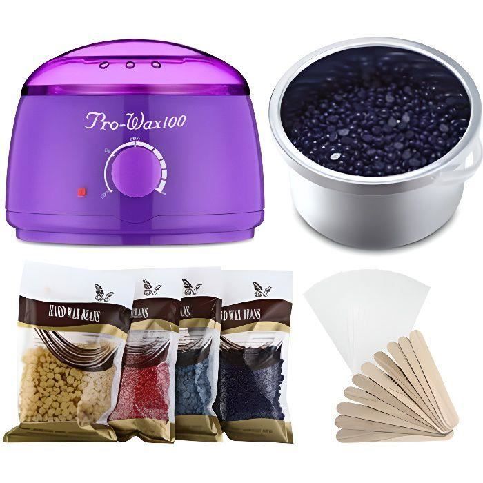 SINSEN® Beauté Epilateur 500ml +4X100g grains à Cire Accueil Soin de la personne Appareil chauffe-cire chaude de cire à épiler Crème