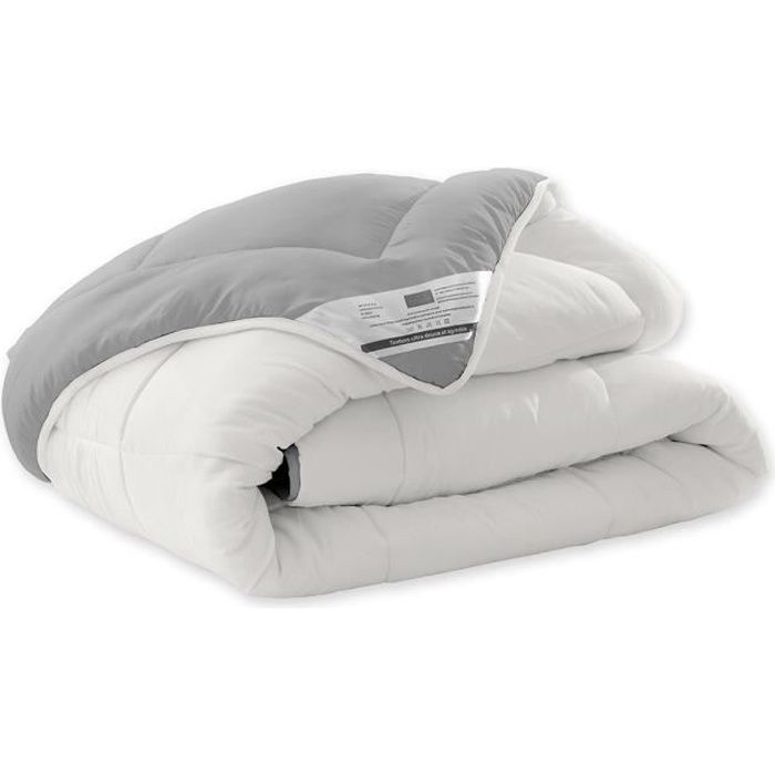 Couette bicolore Today 140x200 cm chantilly/zinc Gris