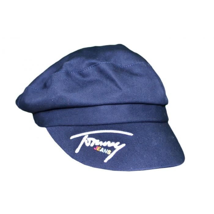 Casquette baker boy Tommy Jeans bleu marine pour femme - Couleur: Bleu - Taille: TU