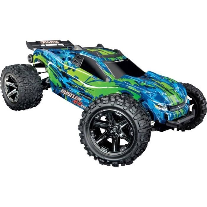 Truggy électrique 1:10 Traxxas Rustler 4x4 VXL 67076-4 brushless 4 roues motrices (4WD) prêt à fonctionner (RtR) 2,4 GHz