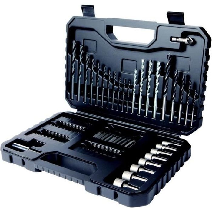 BLACK & DECKER Coffret perçage vissage 80 pièces