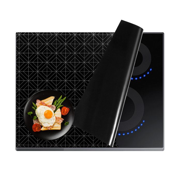 Tapis De Protection KitchenRaku Pour Plaque à Induction - Silicone Magnétique 61x53cm Noir