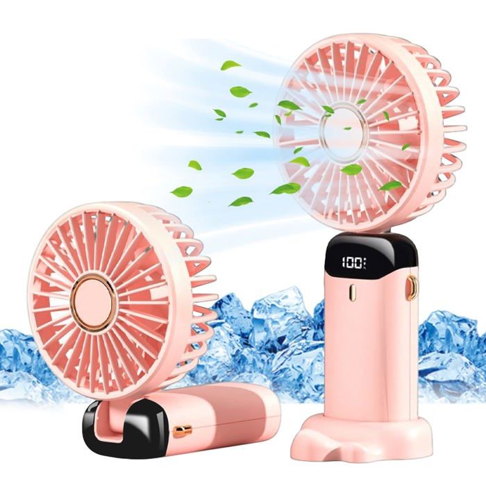 Mini Ventilateur Portatif AOSTOK – Rechargeable – Parfait Pour L'été, Le Bureau Ou Le Sport